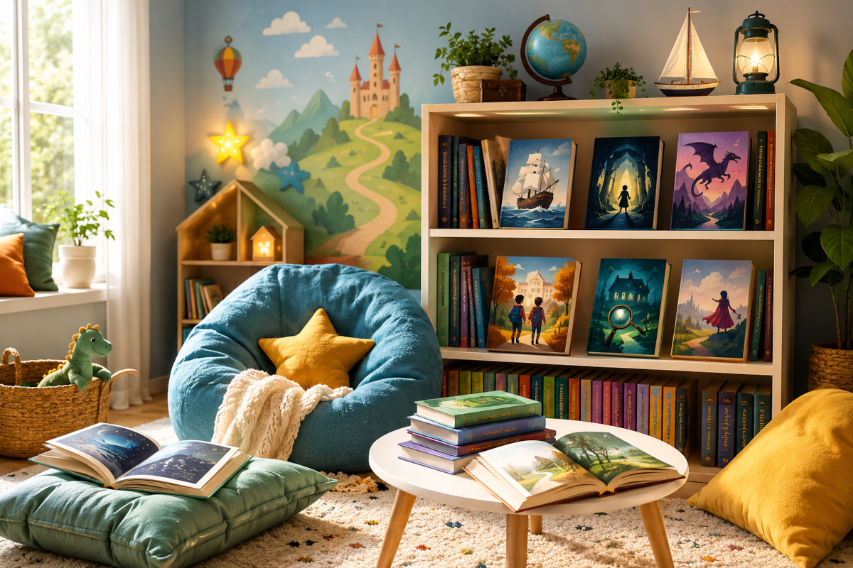 Chapter books and middle grade fiction for kids with adventure novels, mystery series, fantasy stories and school-life fiction