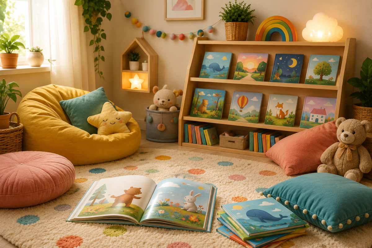 Picture books for kids with illustrated storybooks, bedtime stories, seasonal books and colorful shared reading scenes